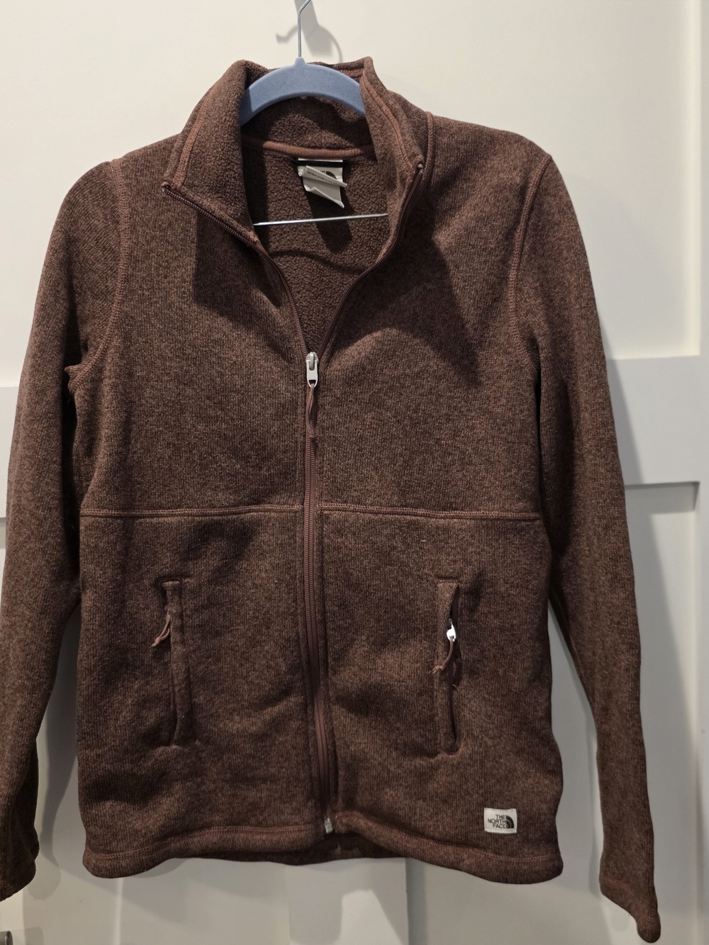 The North Face Women's Zip-Up Fleece Jacket Brown Heathered Small Basic